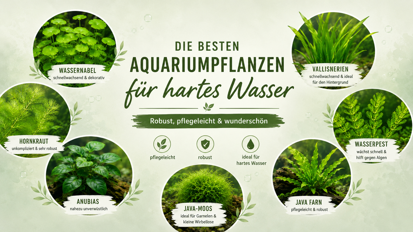 Aquariumpflanzen für hartes Wasser – Diese Arten fühlen sich auch bei höheren Wasserwerten wohl