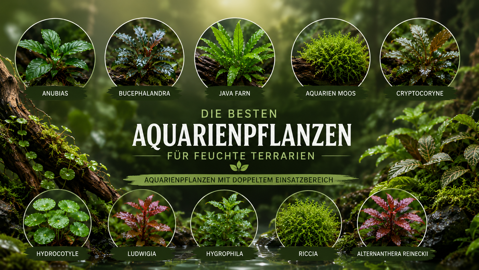 Pflanzen für das feuchte Terrarium – Aquarienpflanzen mit doppeltem Einsatzbereich