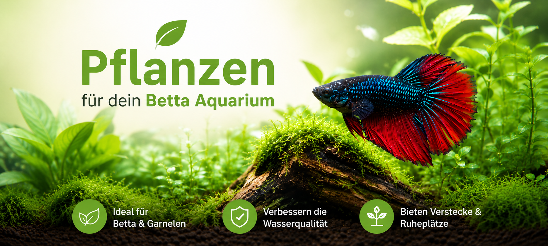 Geeignete Pflanzen für Betta Aquarien – So richtest du ein artgerechtes Kampffisch-Becken ein