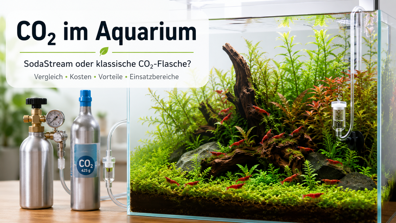 CO₂ im Aquarium: SodaStream-Zylinder oder klassische CO₂-Flasche – was lohnt sich wirklich?