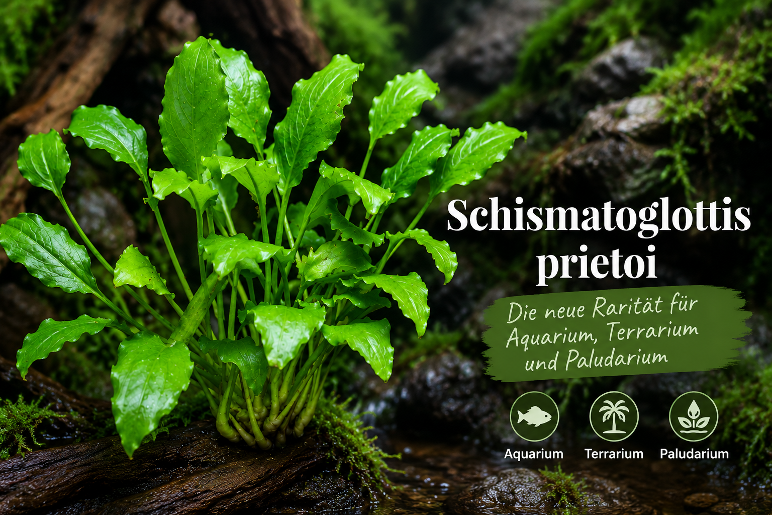 Schismatoglottis prietoi – Die neue Rarität für Aquarium, Terrarium und Paludarium