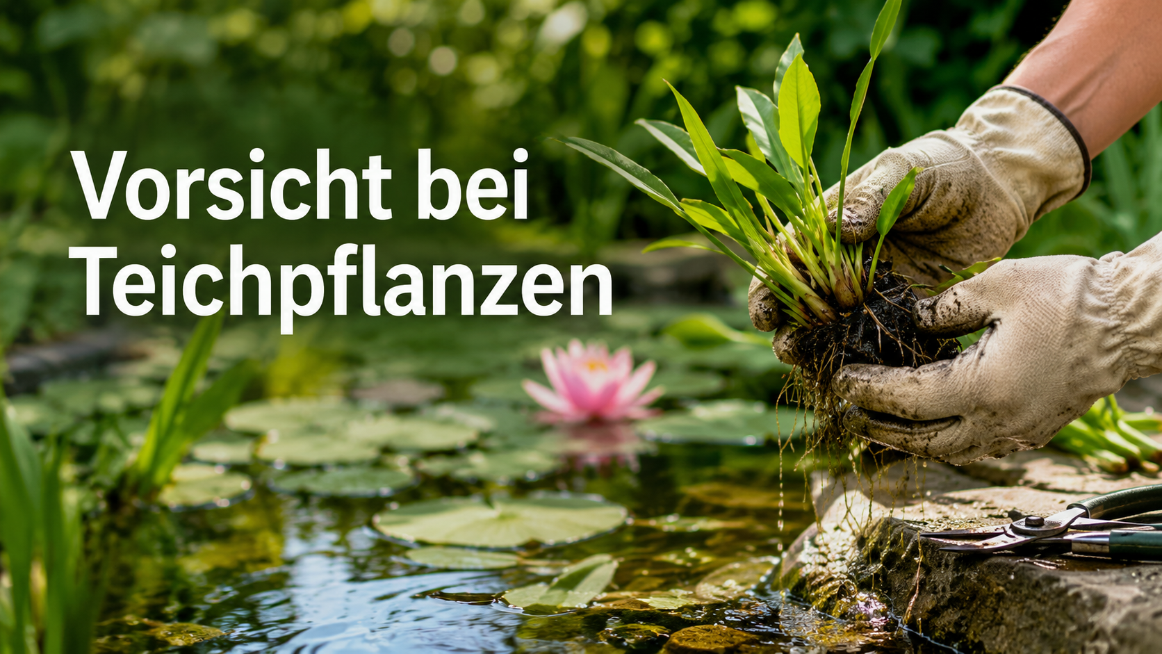 Vorsicht beim Hantieren mit Teichpflanzen – Das sollten Teichbesitzer wissen