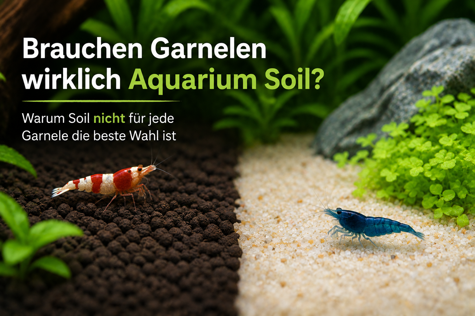 Brauchen Garnelen wirklich Aquarium Soil? Warum Soil nicht für jede Garnele die beste Wahl ist