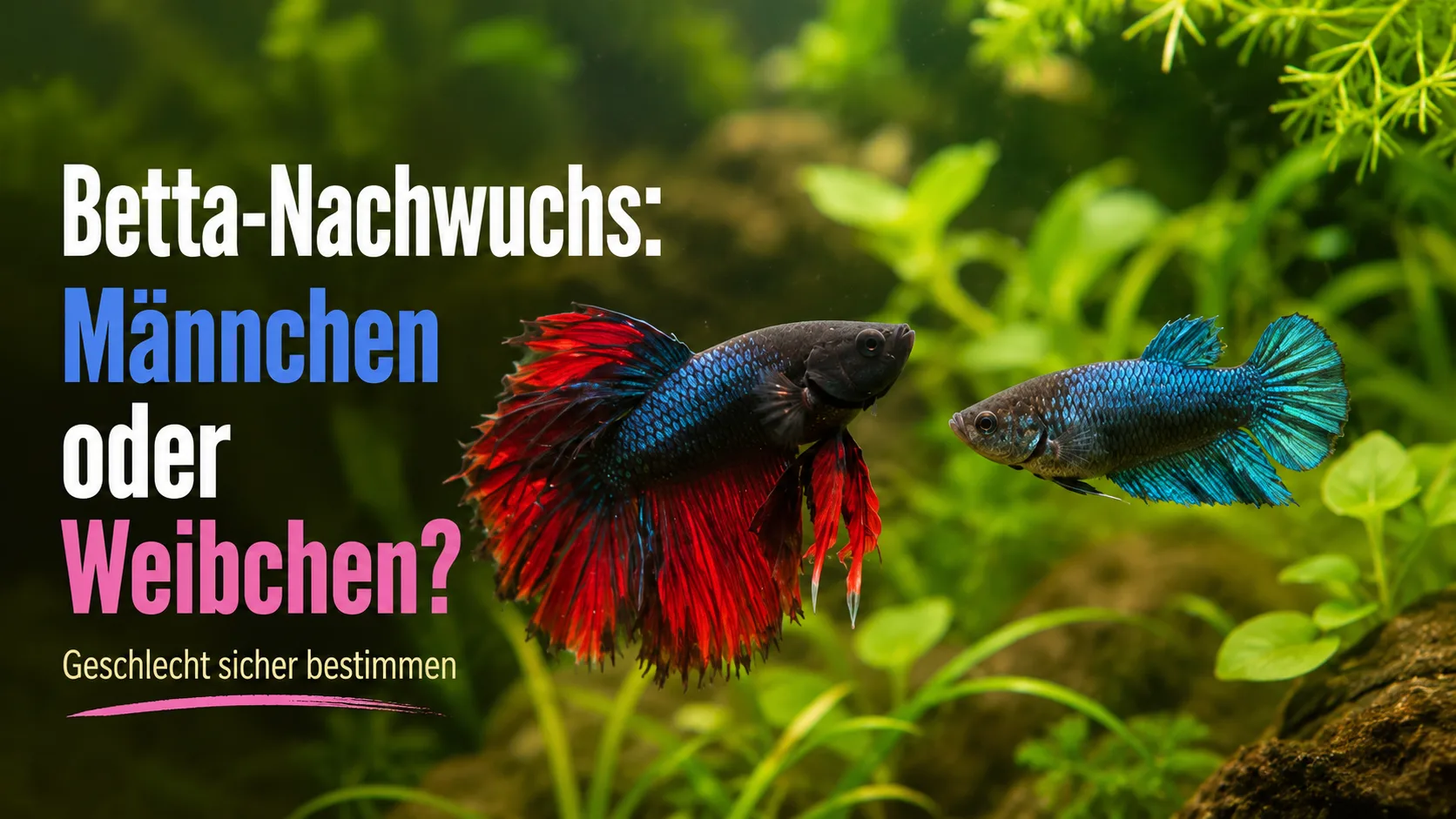 Betta splendens Nachwuchs: Männchen oder Weibchen? Geschlechtsbestimmung bei jungen Kampffischen