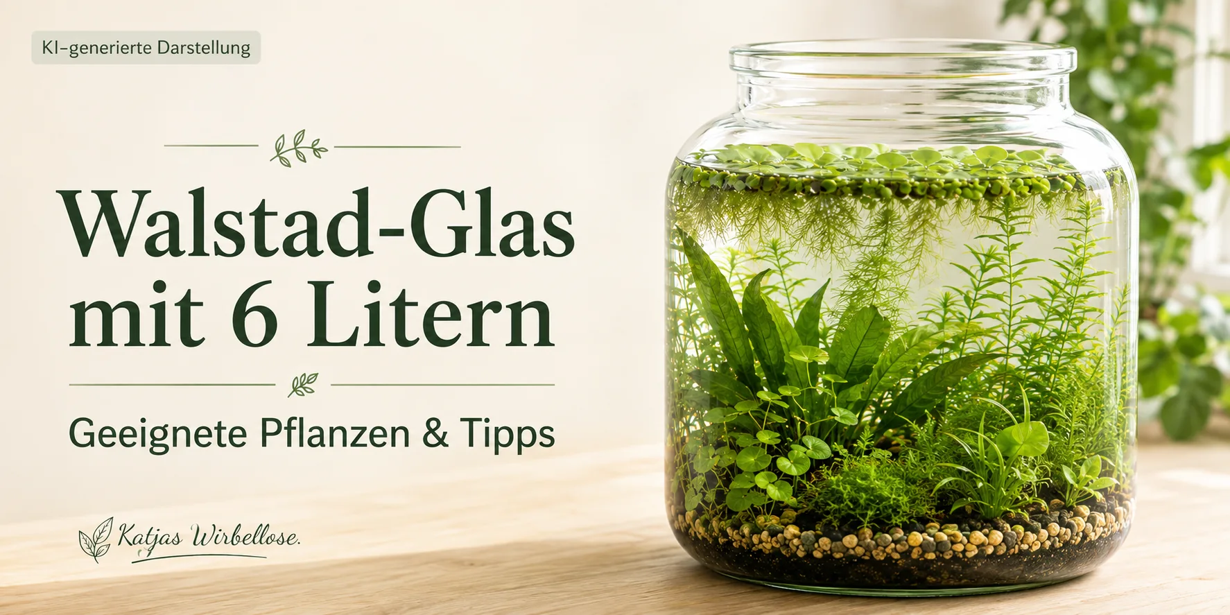 Walstad-Glas mit 6 Litern einrichten: Welche Pflanzen eignen sich?
