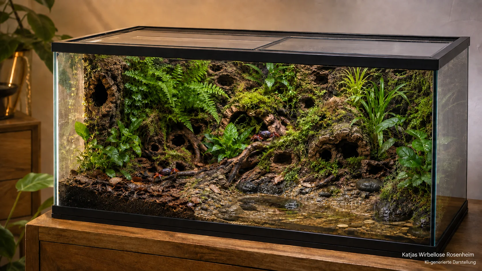 Ein Paludarium für Land- und Vampirkrabben richtig einrichten