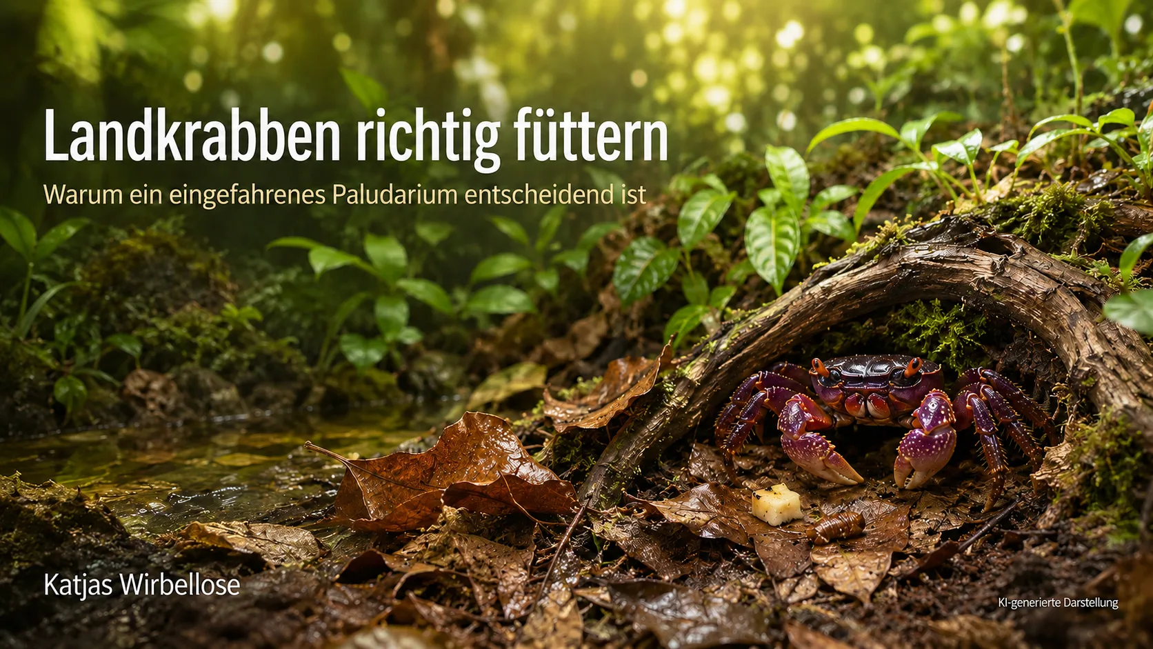 Landkrabben richtig füttern: Warum ein eingefahrenes Paludarium entscheidend ist